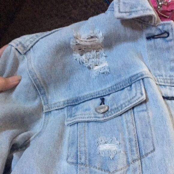 Pacsun distressed blue Jean jacket Small cotton distressed - Picture 9 of 9